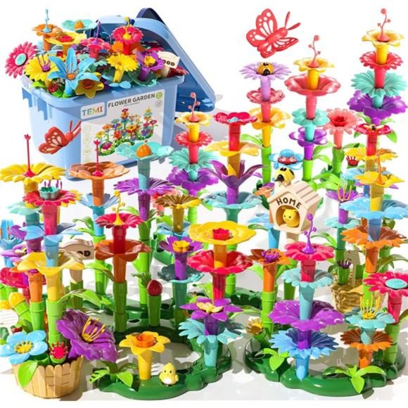 TEMI 138 PCS Flower Garden Building Toys for Girls Toys,  Garden Play Set - Picture 1 of 7